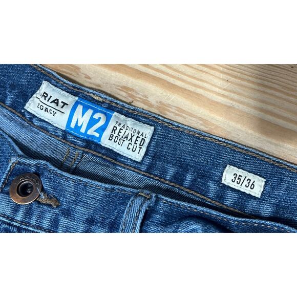 Ariat Legacy Relaxed Boot Cut M2 Men's Denim Jeans Size 35x36 - Picture 3 of 6